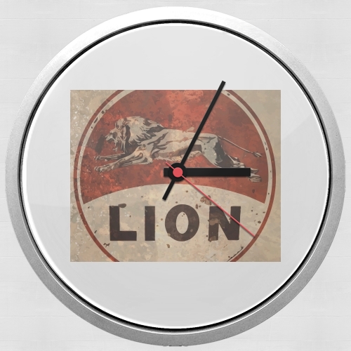  Vintage Gas Station Lion para Reloj de pared