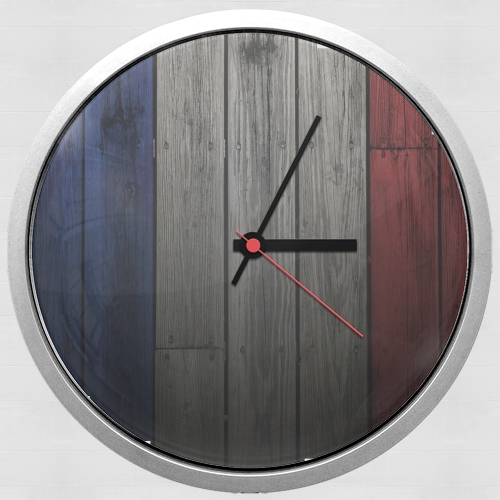 Wooden French Flag para Reloj de pared