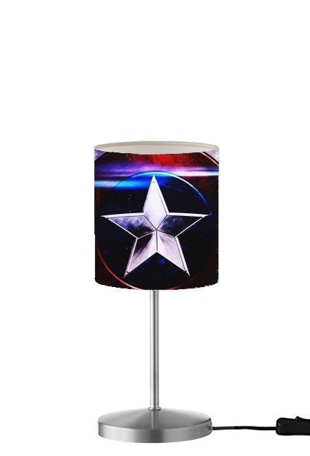  Captain America Shield para Lámpara de mesa / mesita de noche