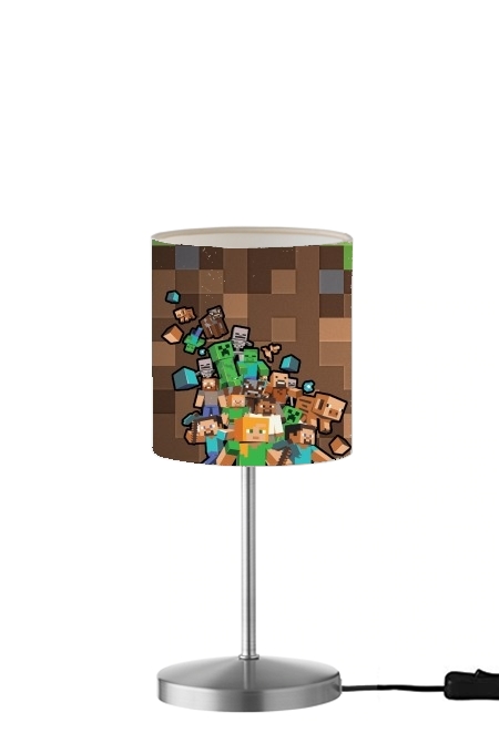  Minecraft Creeper Forest para Lámpara de mesa / mesita de noche