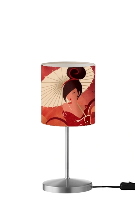  Sakura Asian Geisha para Lámpara de mesa / mesita de noche