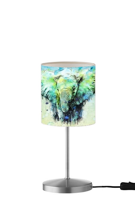  watercolor elephant para Lámpara de mesa / mesita de noche