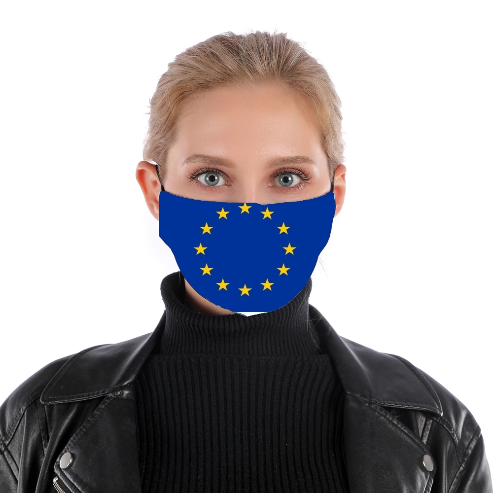  Bandera de europa para Mascarilla para nariz y boca