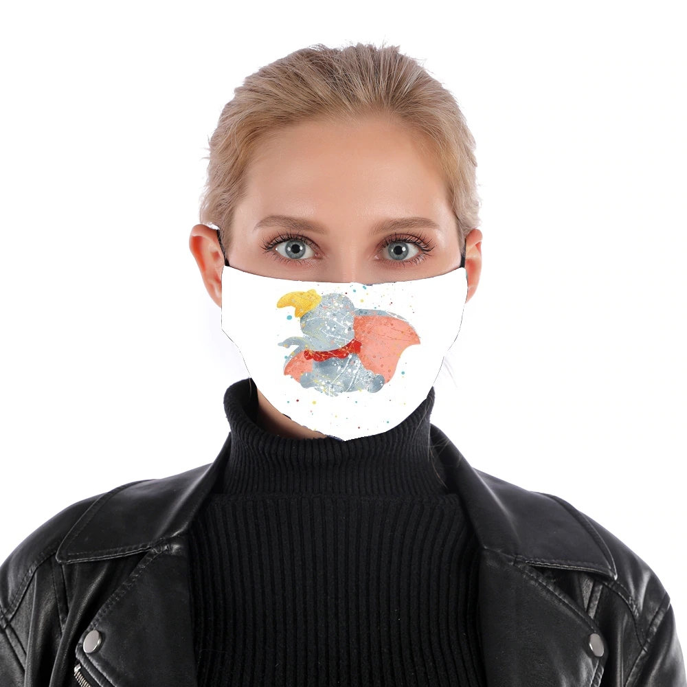  Dumbo Watercolor para Mascarilla para nariz y boca
