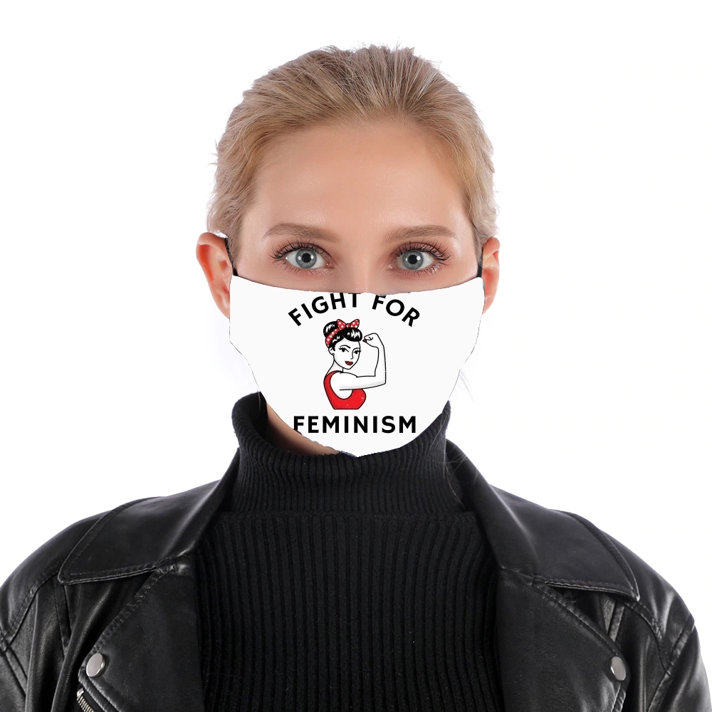  Fight for feminism para Mascarilla para nariz y boca