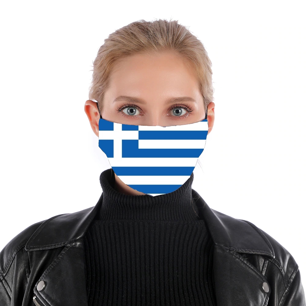  Bandera de Grecia para Mascarilla para nariz y boca