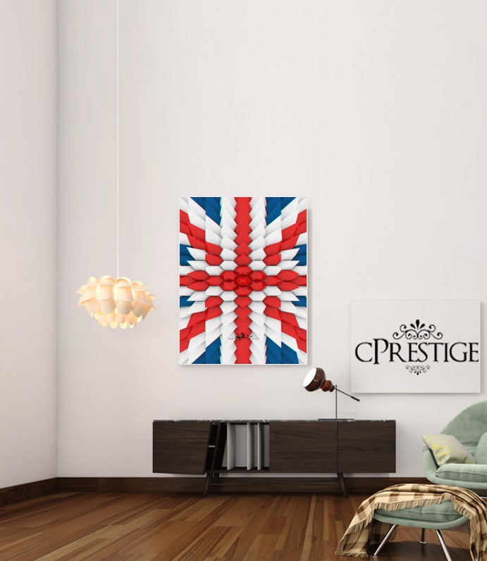  3D Poly Union Jack London flag para Poster adhesivas 30 * 40 cm