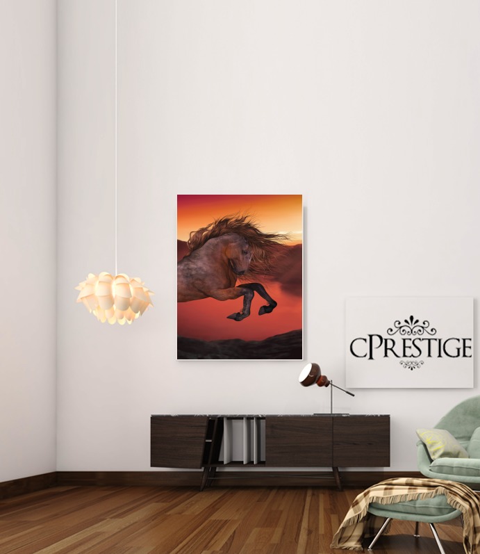  A Horse In The Sunset para Poster adhesivas 30 * 40 cm