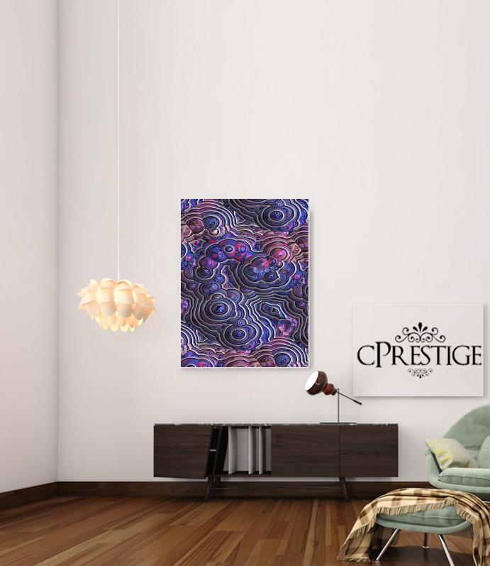  Blue pink bubble cells pattern para Poster adhesivas 30 * 40 cm