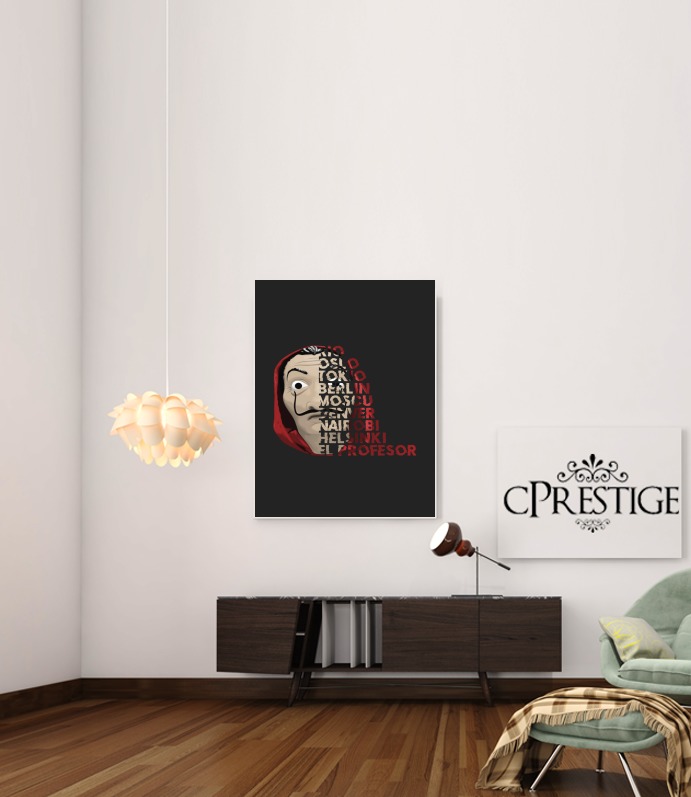  Casa de Papel Mask Vilain para Poster adhesivas 30 * 40 cm