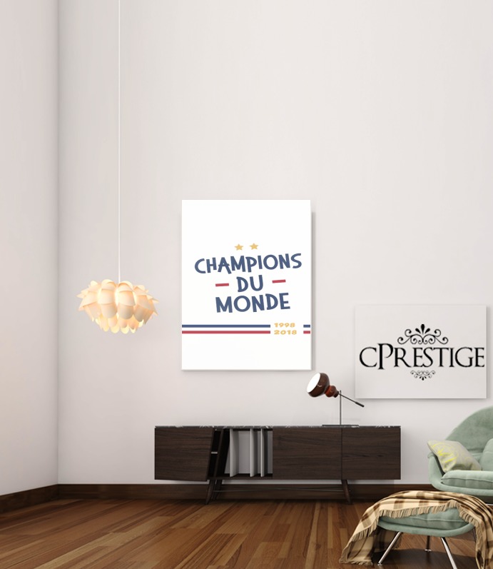  Champion du monde 2018 Supporter France para Poster adhesivas 30 * 40 cm