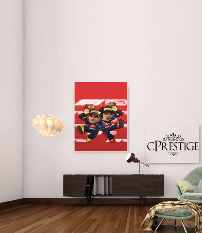 Checo Perez And Max Verstappen para Poster adhesivas 30 * 40 cm