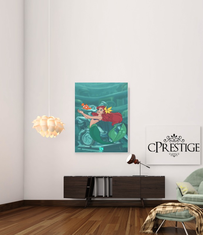  Disney Hangover Ariel and Nemo para Poster adhesivas 30 * 40 cm