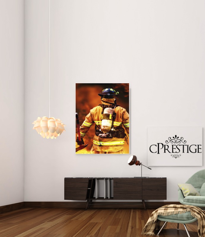  Firefighter - bombero para Poster adhesivas 30 * 40 cm