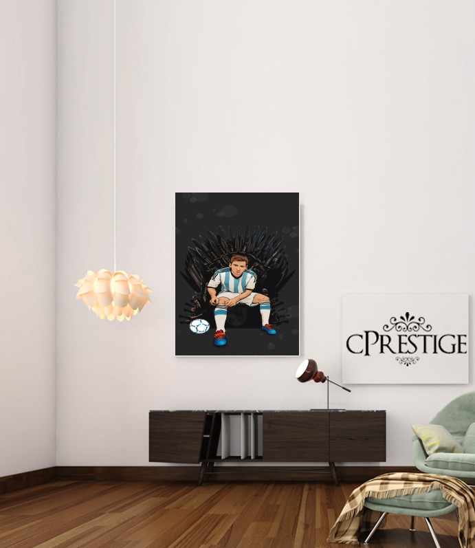  Game of Thrones: King Lionel Messi - House Catalunya para Poster adhesivas 30 * 40 cm