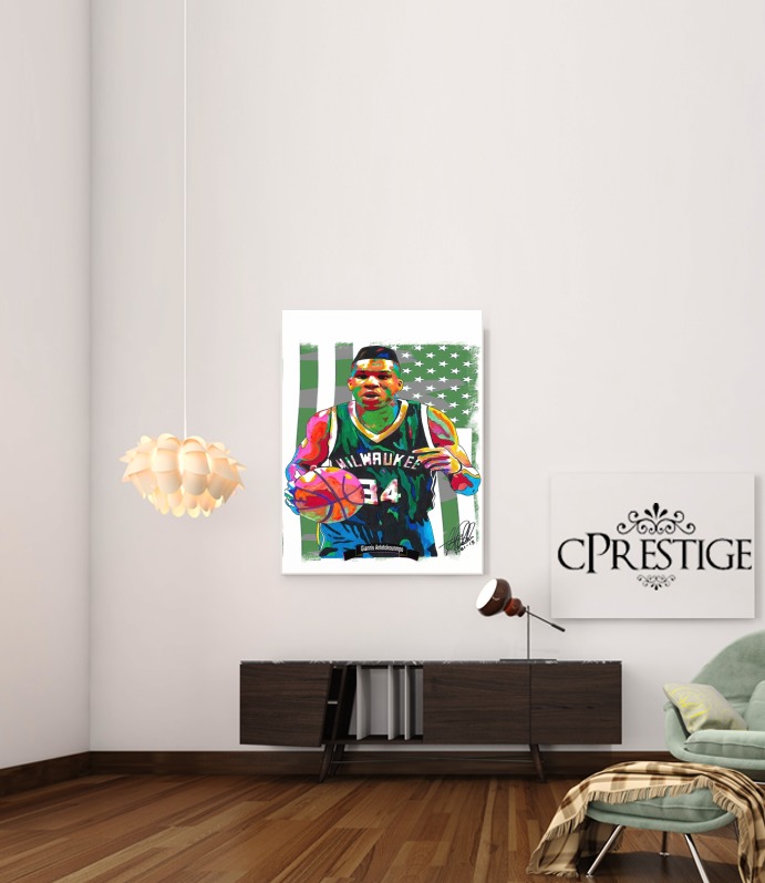  Giannis Antetokounmpo grec Freak Bucks basket-ball para Poster adhesivas 30 * 40 cm