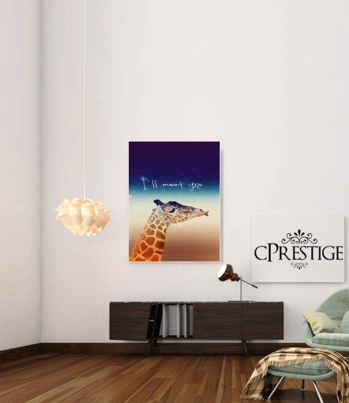  Giraffe Love - Left para Poster adhesivas 30 * 40 cm