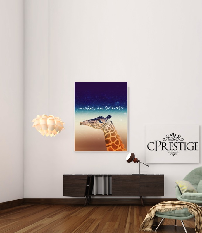  Giraffe Love - Right para Poster adhesivas 30 * 40 cm