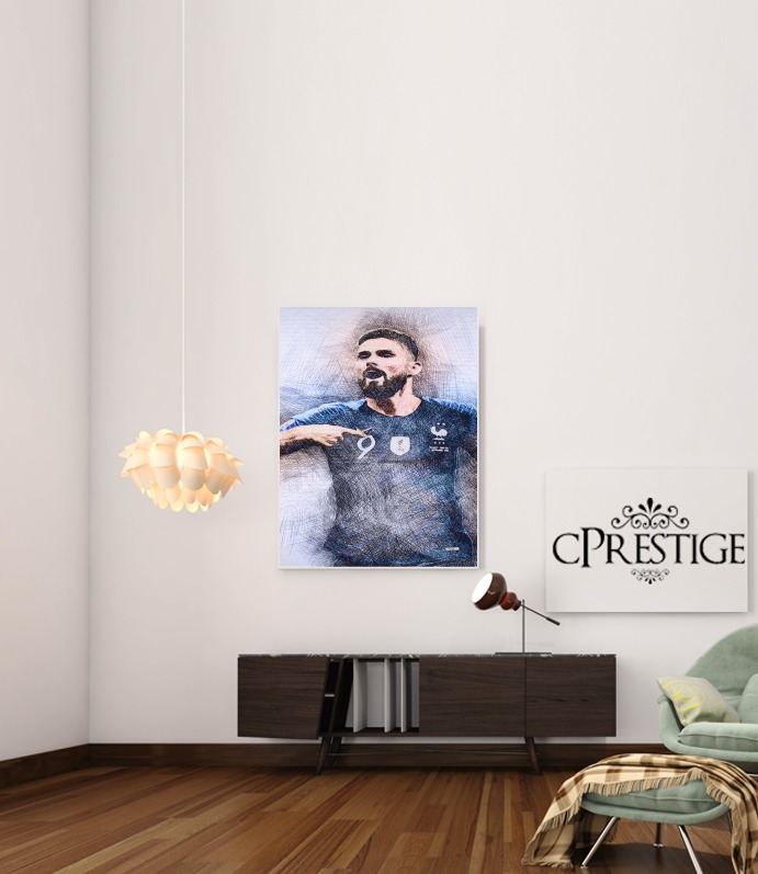  Giroud The French Striker para Poster adhesivas 30 * 40 cm