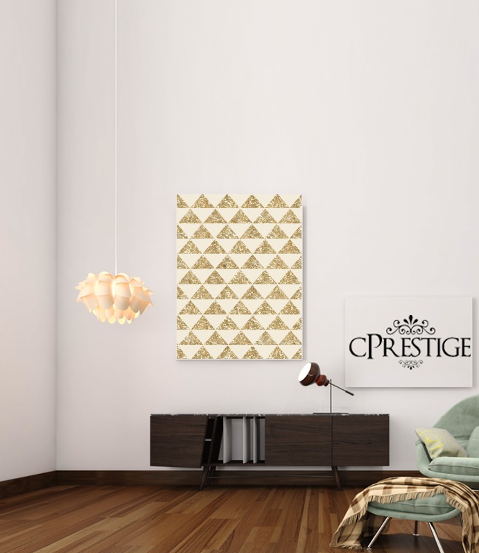  Glitter Triangles in Gold para Poster adhesivas 30 * 40 cm