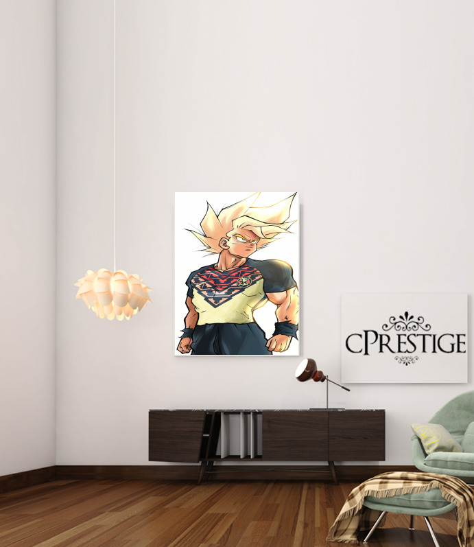  Goku saiyan America para Poster adhesivas 30 * 40 cm