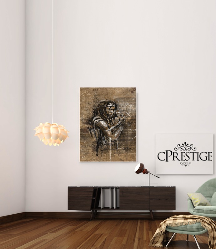  Grunge Michonne  para Poster adhesivas 30 * 40 cm