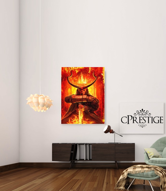  Hellboy in Fire para Poster adhesivas 30 * 40 cm