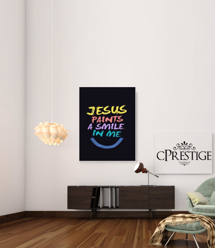  Jesus paints a smile in me Bible para Poster adhesivas 30 * 40 cm