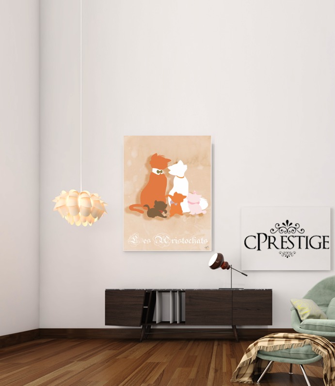 Les aristochats minimalist art para Poster adhesivas 30 * 40 cm