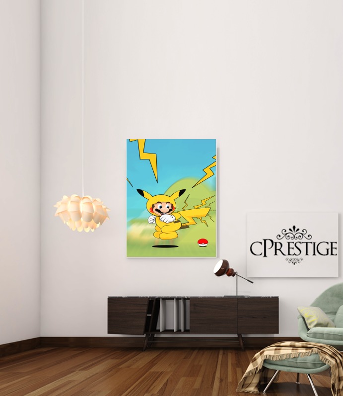  Mario mashup Pikachu Impact-hoo! para Poster adhesivas 30 * 40 cm