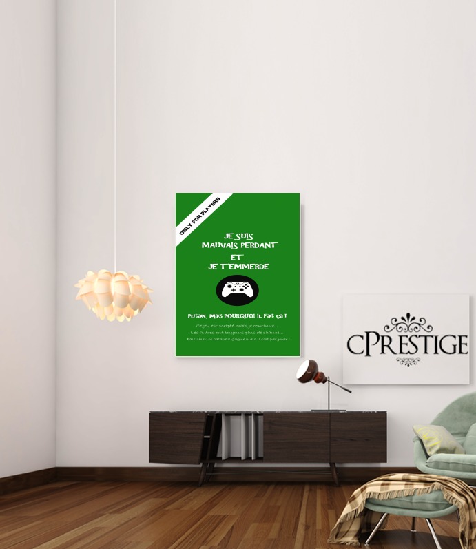  Mauvais perdant - Vert Xbox para Poster adhesivas 30 * 40 cm