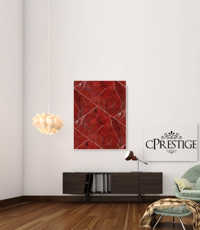  Minimal Marble Red para Poster adhesivas 30 * 40 cm