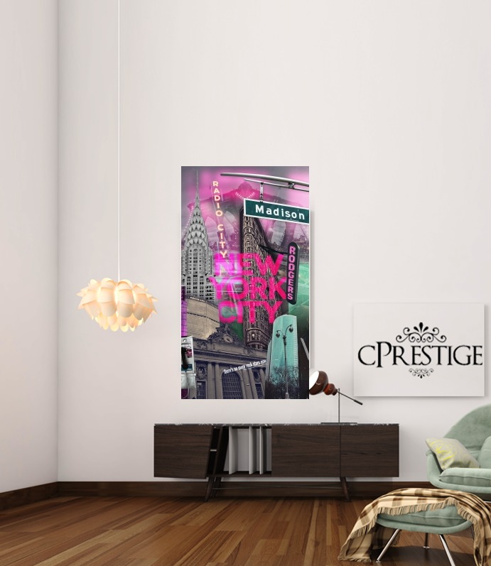  New York City II [pink] para Poster adhesivas 30 * 40 cm