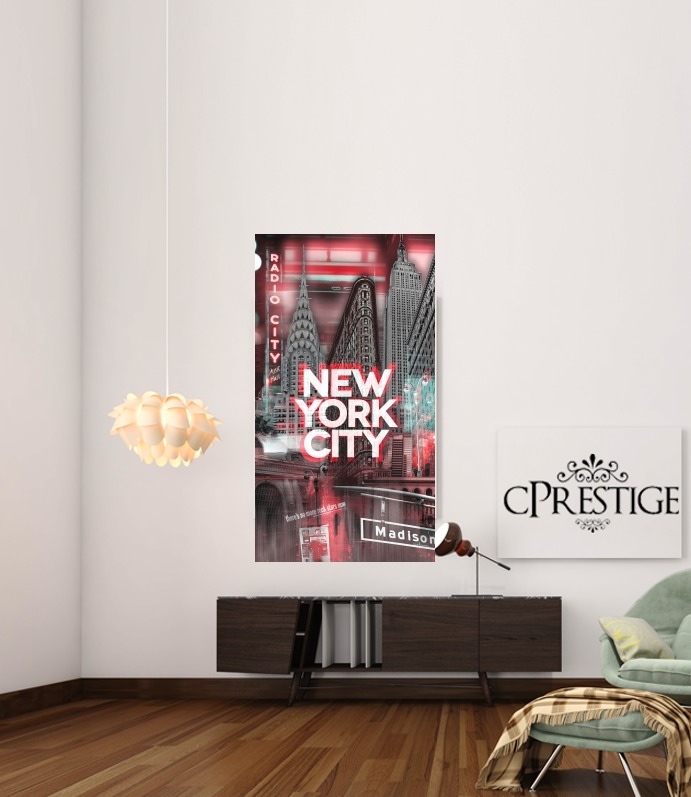  New York City II [red] para Poster adhesivas 30 * 40 cm