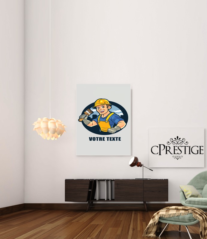  painter character mascot logo para Poster adhesivas 30 * 40 cm