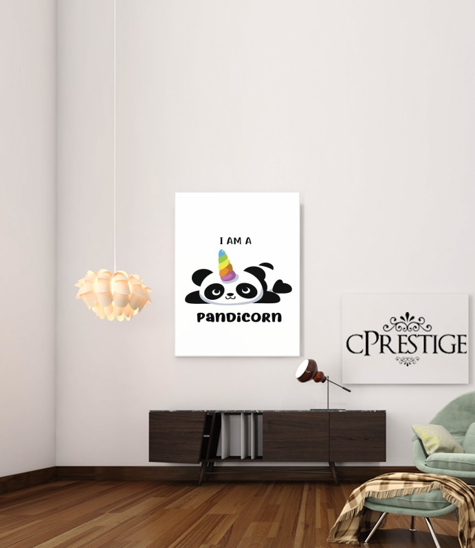  Panda x Licorne Means Pandicorn para Poster adhesivas 30 * 40 cm
