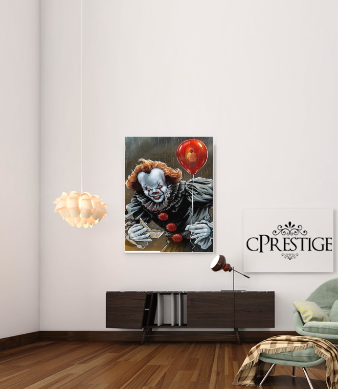  Pennywise Ca Clown Red Ballon para Poster adhesivas 30 * 40 cm