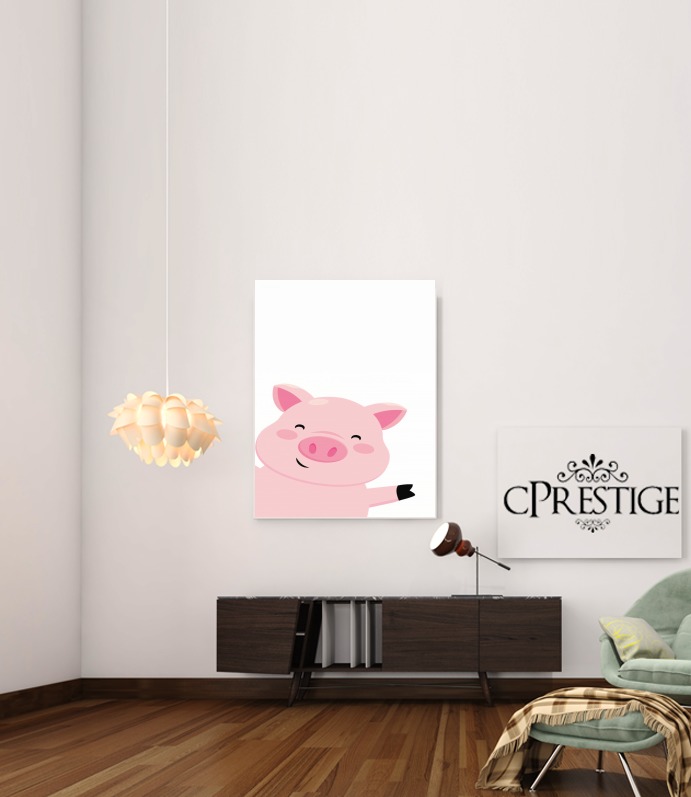  Pig Smiling para Poster adhesivas 30 * 40 cm
