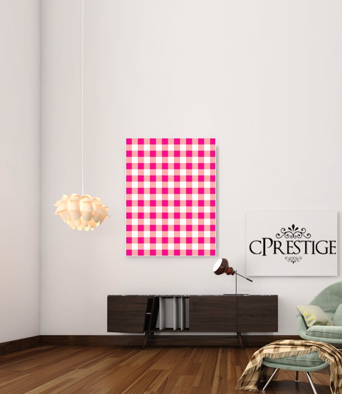  Pink Square Vichy para Poster adhesivas 30 * 40 cm