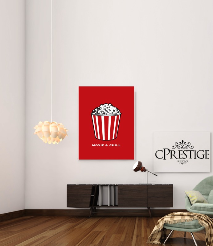  Popcorn movie and chill para Poster adhesivas 30 * 40 cm