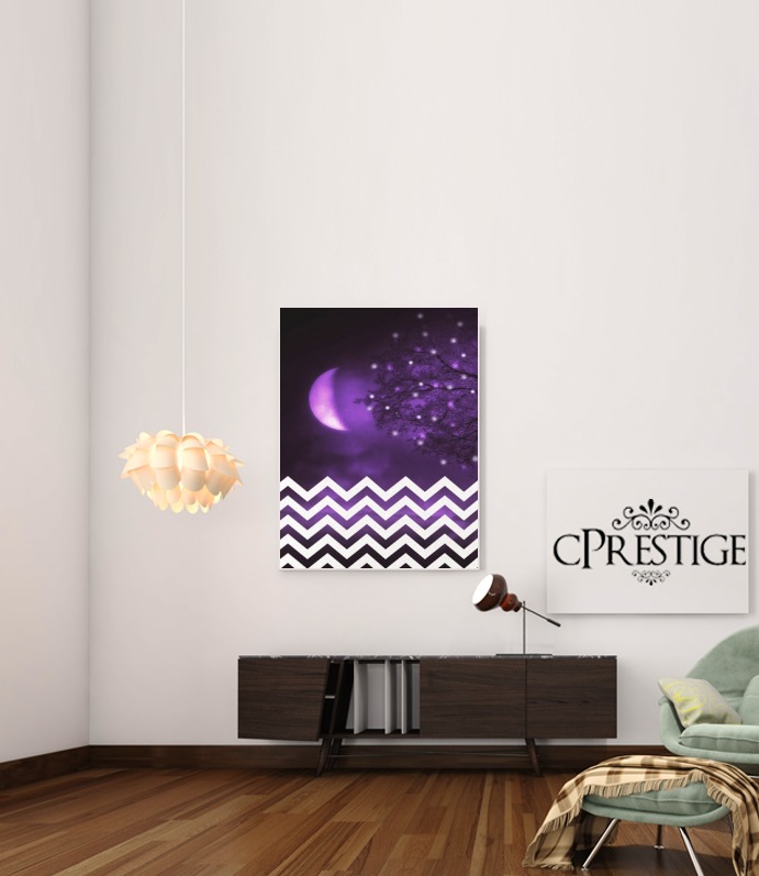  Purple moon chevron para Poster adhesivas 30 * 40 cm