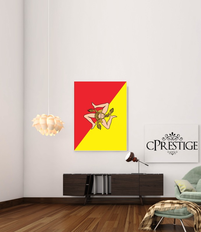  Sicile Flag para Poster adhesivas 30 * 40 cm