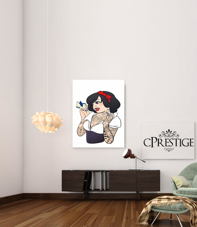 Snow White Tattoo Bird para Poster adhesivas 30 * 40 cm
