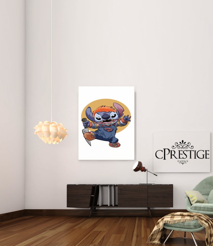  Stitch X Chucky Halloween para Poster adhesivas 30 * 40 cm