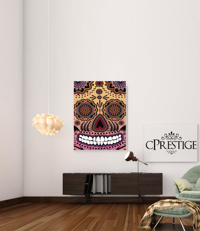  sugar skull , multicolor para Poster adhesivas 30 * 40 cm