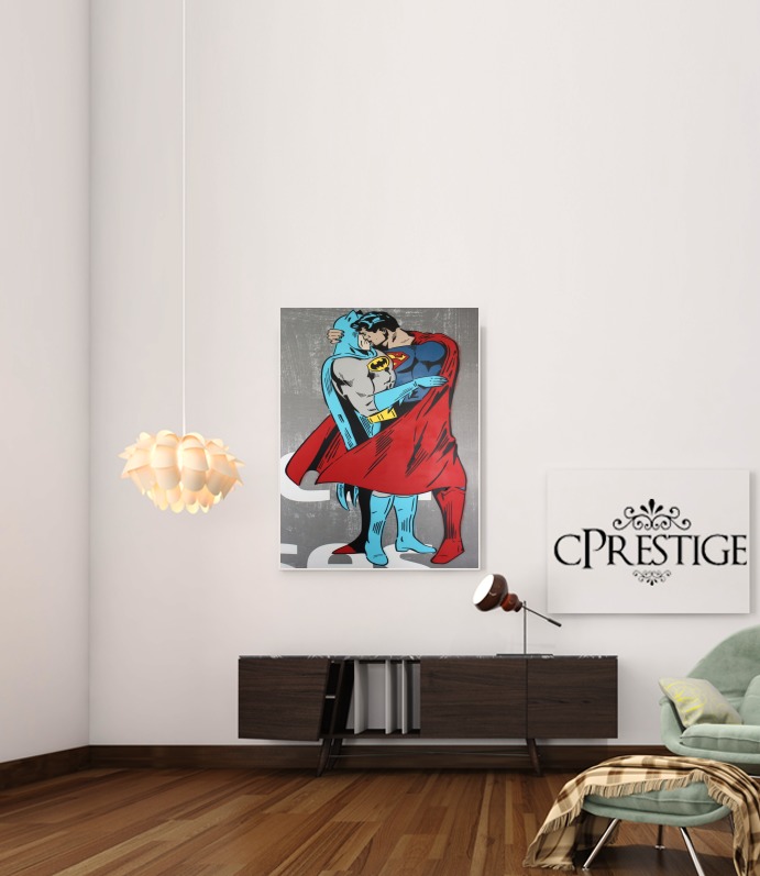 Superman And Batman Kissing For Equality para Poster adhesivas 30 * 40 cm