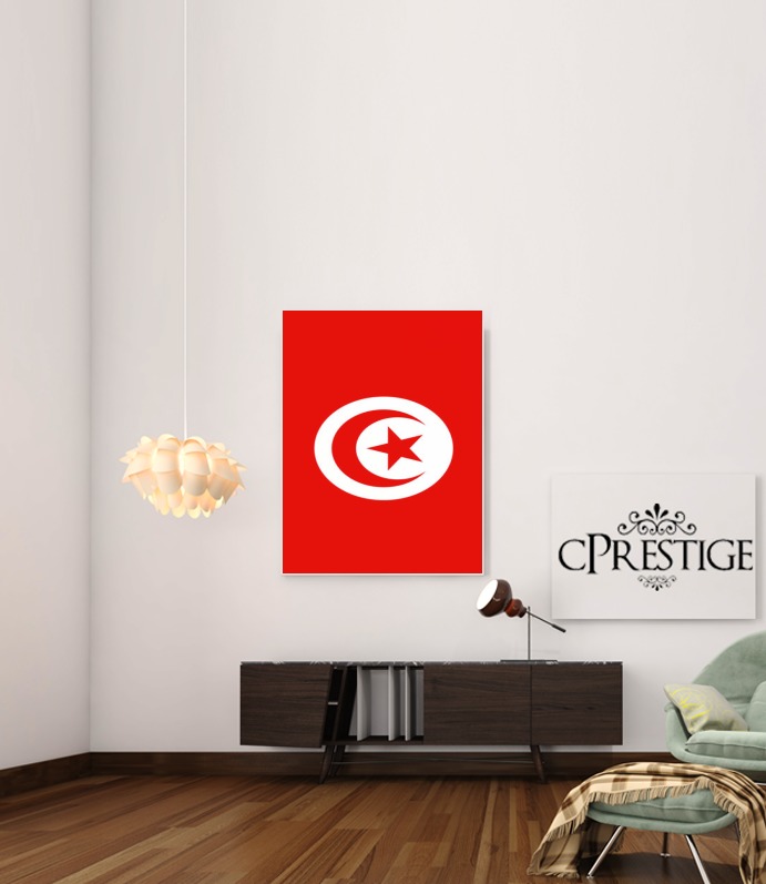  Flag of Tunisia para Poster adhesivas 30 * 40 cm