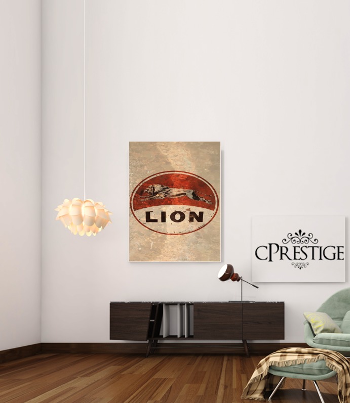  Vintage Gas Station Lion para Poster adhesivas 30 * 40 cm