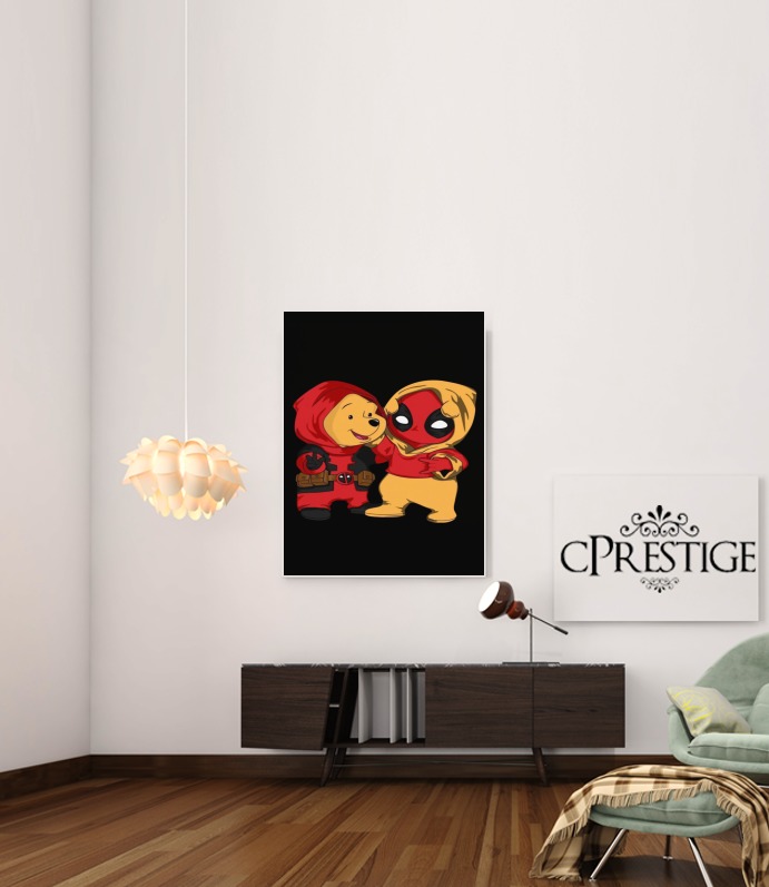  Winnnie the Pooh x Deadpool para Poster adhesivas 30 * 40 cm