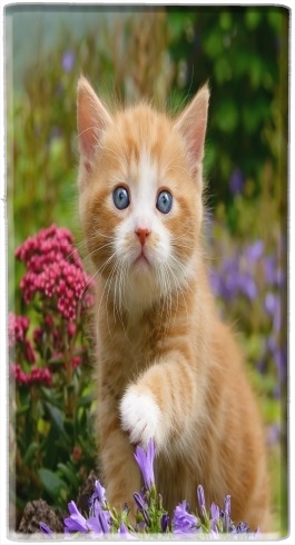  Cute ginger kitten in a flowery garden, lovely and enchanting cat para batería de reserva externa 7000 mah Micro USB